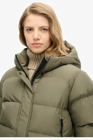 Superdry Sports Puffer bomberjack met capuchon - Dames - Gewatteerde jassen