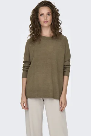 JDY MARCO L/S O-NECK SLIT PULL KNT NOOS - Dames - Gebreide truien