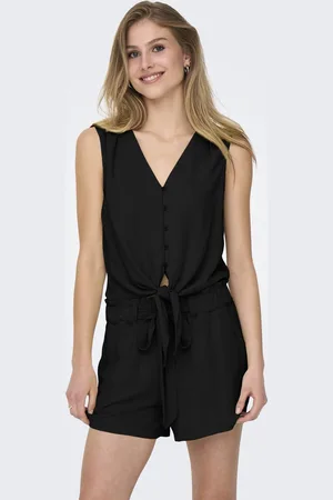 JDY Jacqueline de Yong Blouse miami S/l Tie Shirt Wvn 15347396 Black Dames