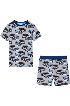 vidaXL Kinderpyjama grijs met auto