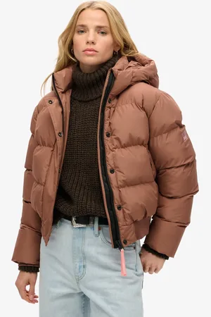 Superdry Sports Puffer bomberjack met capuchon - Dames - Gewatteerde jassen