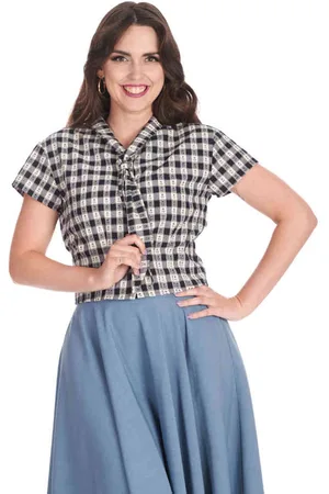 Banned Retro Cherry Check Blouse - M