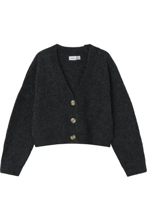 NAME IT Holly Boxy Short Cardigan Zwart 9-10 Years Meisje