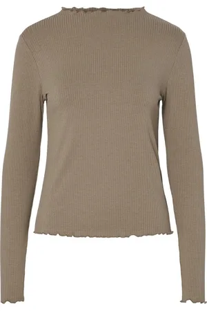 Pieces® Nicca T-shirt Met Lange Mouwen En Hoge Hals XS Vrouw
