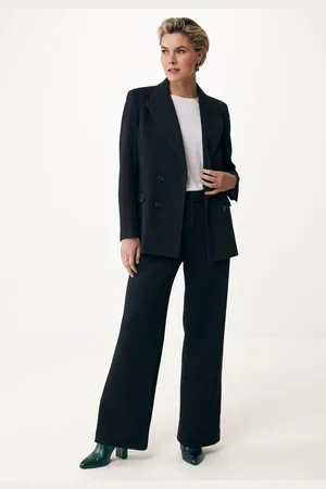 Mexx Pantalon Straight Leg Zwart Dames