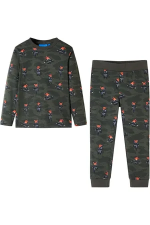 vidaXL Kinderpyjama 128 met ninjavossenprint