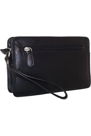 LEATHER DESIGN Leren Polstas met 3 Vakken