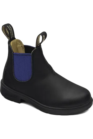 Blundstone Kinder Stiefel Boots #580 Leather Elastic (Kids) Black/Blue-K11UK