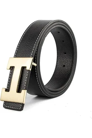 Merkloos Riem Heren - Leren Geperforeerde Riem voor Dames en Heren - - 120 cm - Broekriem - Pantalon & Jeans Broekriem - Verstelbaar
