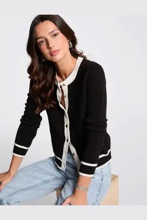 Morgan Vest ronde hals 251-Mbeya Zwart/