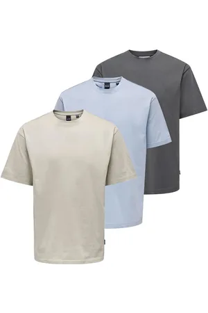 Only & Sons Heren t-shirt 3 pack Onsfred