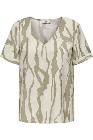 JDY CAMILLE S/S V-NECK TOP WVN - Dames - Blouses