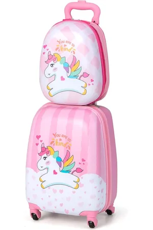 Merkloos Roze Eenhoorn Kinderkoffer Set - 16