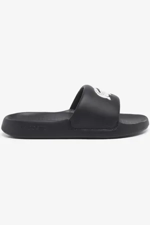 Lacoste Jongens Badslipper Serve Slide Black/White 37