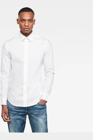 G-Star Dressed Super Slim Lange Mouwen Overhemd Wit M Man