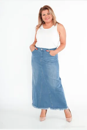 Merkloos NIEUWE COLLECTIE! Jeans rok voor grote maten - maat 48 (94)