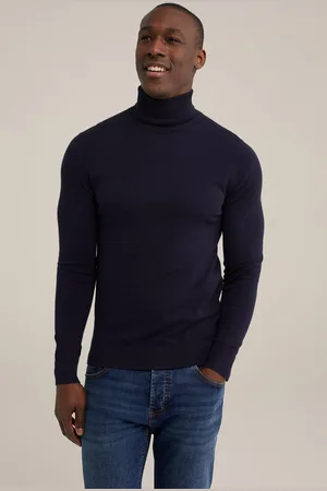 WE Fashion Heren fijngebreide coltrui