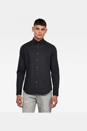 G-Star Dressed Super Slim Lange Mouwen Overhemd Zwart S Man