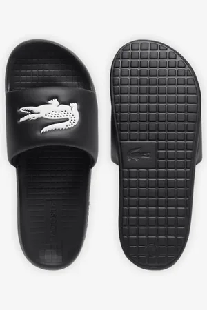 Lacoste Jongens Badslipper Serve Slide Black/White 35,5
