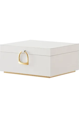 Merkloos Juwelendoos met 2 lagen sieradenorganizer - opbergdoos voor sieraden - zwevend effect - cadeau-idee - wit JBC165W01 Juwelendoos
