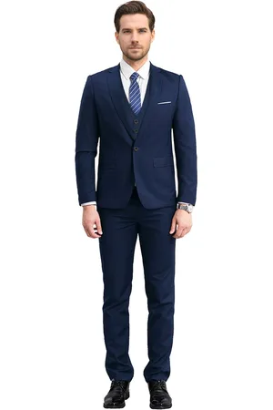 Allthemen Heren Slim Fit 3-delige Moderne Pakken - Herenpak Voor Zakelijke Bruiloften - XL