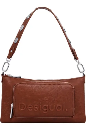Desigual Schoudertas Half Logo Monica Crossbodybag Bruine