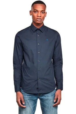 G-Star Dressed Super Slim Lange Mouwen Overhemd Blauw L Man