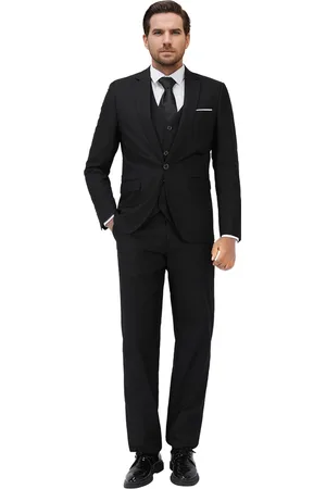 Allthemen Heren Slim Fit 3-delige Moderne Pakken - Herenpak Voor Zakelijke Bruiloften - XXL
