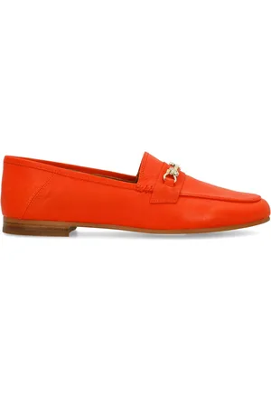 Manfield Dames - Rode leren loafers