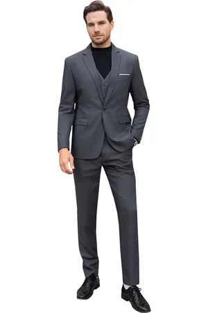 Allthemen Heren Slim Fit 3-delige Moderne Pakken - Herenpak Voor Zakelijke Bruiloften - XXL