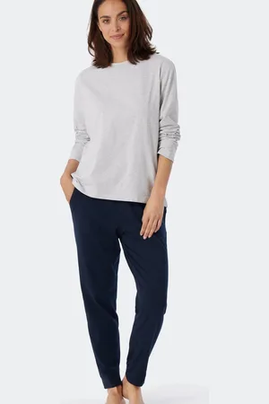 Schiesser Mix+Relax T-shirt - dames shirt lange mouwen -gemeleerd