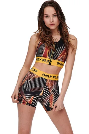 ONLY Marlin All Over Print Zip Sport BH - Sportbeha - - Vrouwen