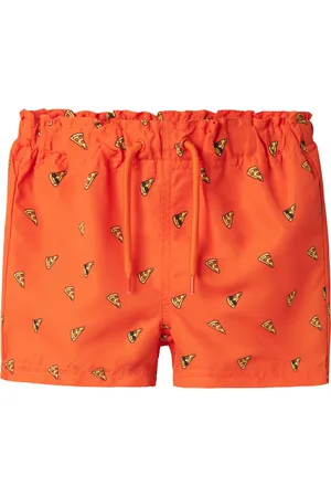 NAME IT Mini jongens zwemshort ZEUS Red Orange