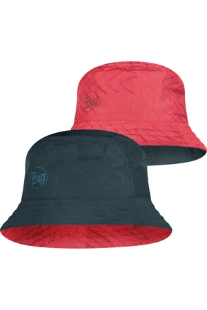 Buff ® Travel Bucket Hat COLLAGE RED-BLACK S/M - Zonnehoed