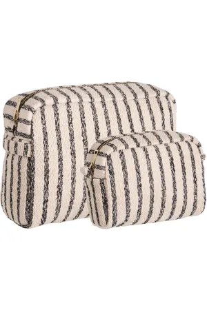 Merkloos Toiletzak set van 2 - zandmix cosmetische zakjes - reisorganisator - compact & lichtgewicht - 2030 cm x 911 cm x 1422cm