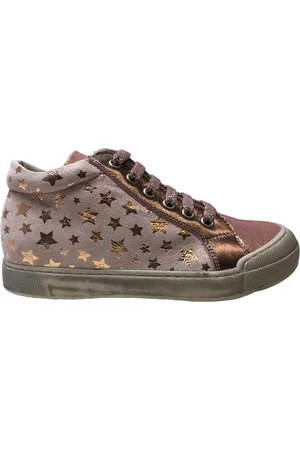 Naturino Dord - Mt 25 - rits veter bumper sterren print lederen hoge sneakers