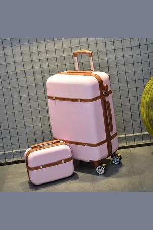 Merkloos QuickShop Luxe Kofferset - Kofferset - Koffer Bagageset Met Cosmetische Handtas - Wachtwoord Lock Trolley - Wiel Retro - Reiskoffer Mannelijke Vrouwelijke Instapdoos