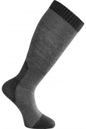 Woolpower Sokken Skilled Liner Knee-high - Dark Grey/Grey