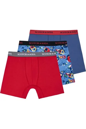 Scotch&Soda Boxershorts Heren- 3-pack - , Blauw