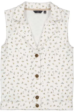 LEVV Meisjes gilet - Dora - AOP Off bloemen