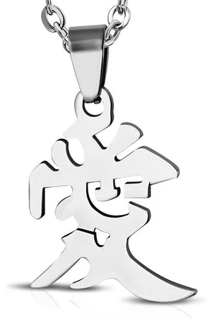 Amanto Ketting Bote - 316L Staal - Symbool - Liefdeshart - 26x20mm - 45cm
