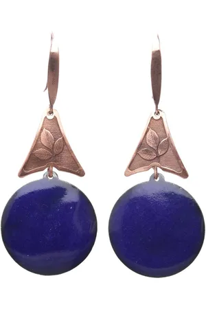 Bela Donaco Oorbellen Enamel – Glas Emaille – Bohemian – – Koper