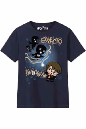 Cotton Division Harry Potter - Expecto Patronum Navy Blue T-Shirt - Boy 12 Years
