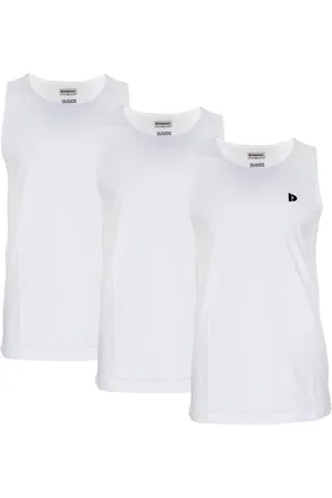 Donnay 3-Pack - Muscle shirt (James) - Tanktop - Heren - White (001) - maat L