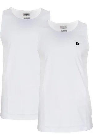 Donnay 2-Pack - Muscle shirt (James) - Tanktop - Heren - White (001) - maat L