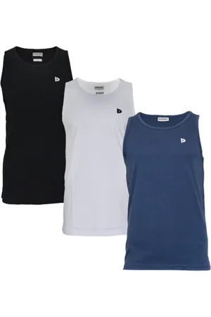 Donnay 3-Pack - Muscle shirt (James) - Tanktop - Heren - Black/White/Navy (266) - maat L