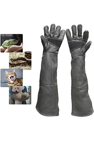 Merkloos Anti-Bijt Handschoen voor Het Hanteren van Dieren, FIPASEN 60cm Beschermende Handschoenen voor Lassen, Tuinieren, Omgaan met Kat/Hond/Vogel/Slang/Hagedis/Valk/Reptiel - Beetbestendige Werkhandschoenen