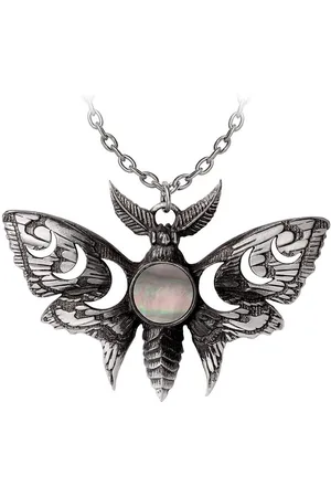 Alchemy Lunar Moth Ketting - Zilverkleurig
