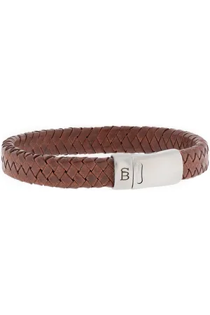 Steel & Barnett ® - Leren armband - heren - Cornall Leren Armband - - 20.5 CM