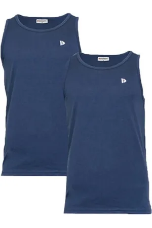 Donnay 2-Pack - Muscle shirt (James) - Tanktop - Heren - Navy (010) - maat L